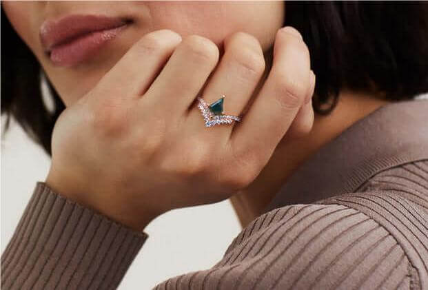 Green Moss Agate Ring Kite Ring Set 925 Sterling Silver Ring Engagement Ring  | eBay