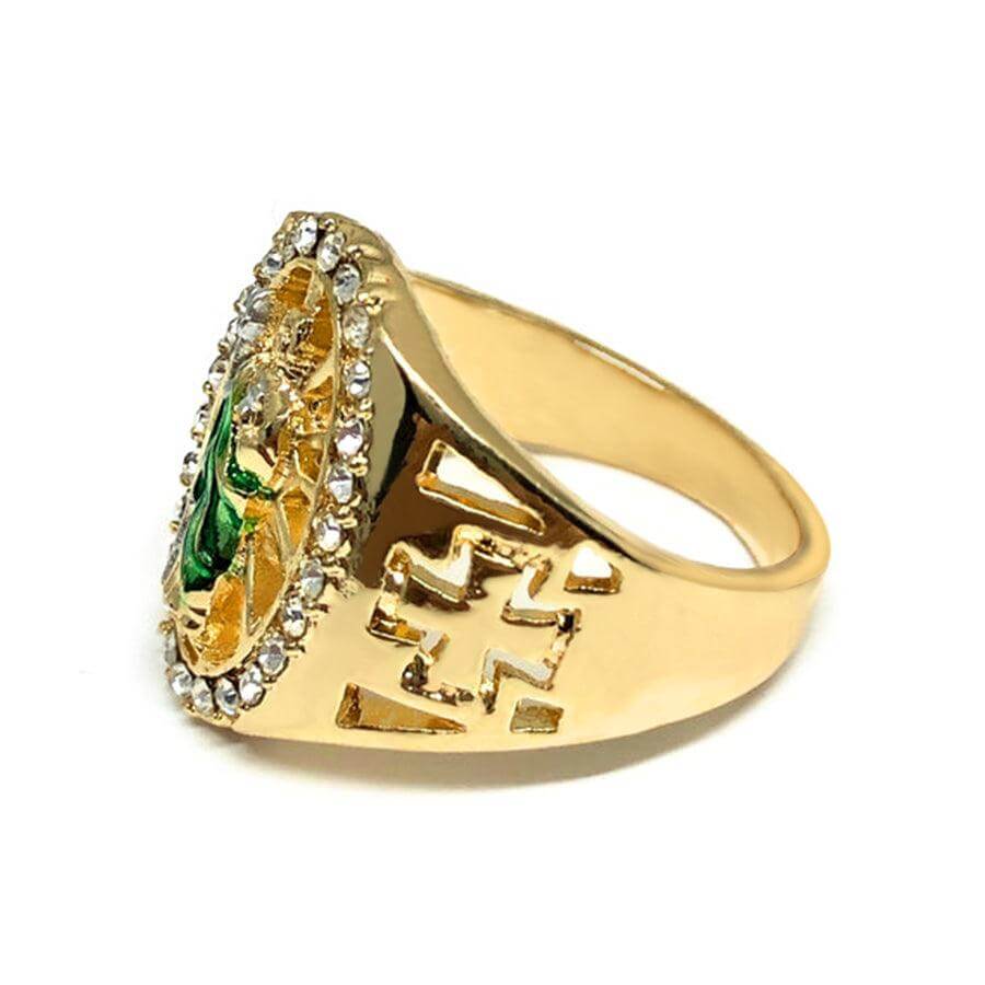 Sain jude green stones gold plated 2024