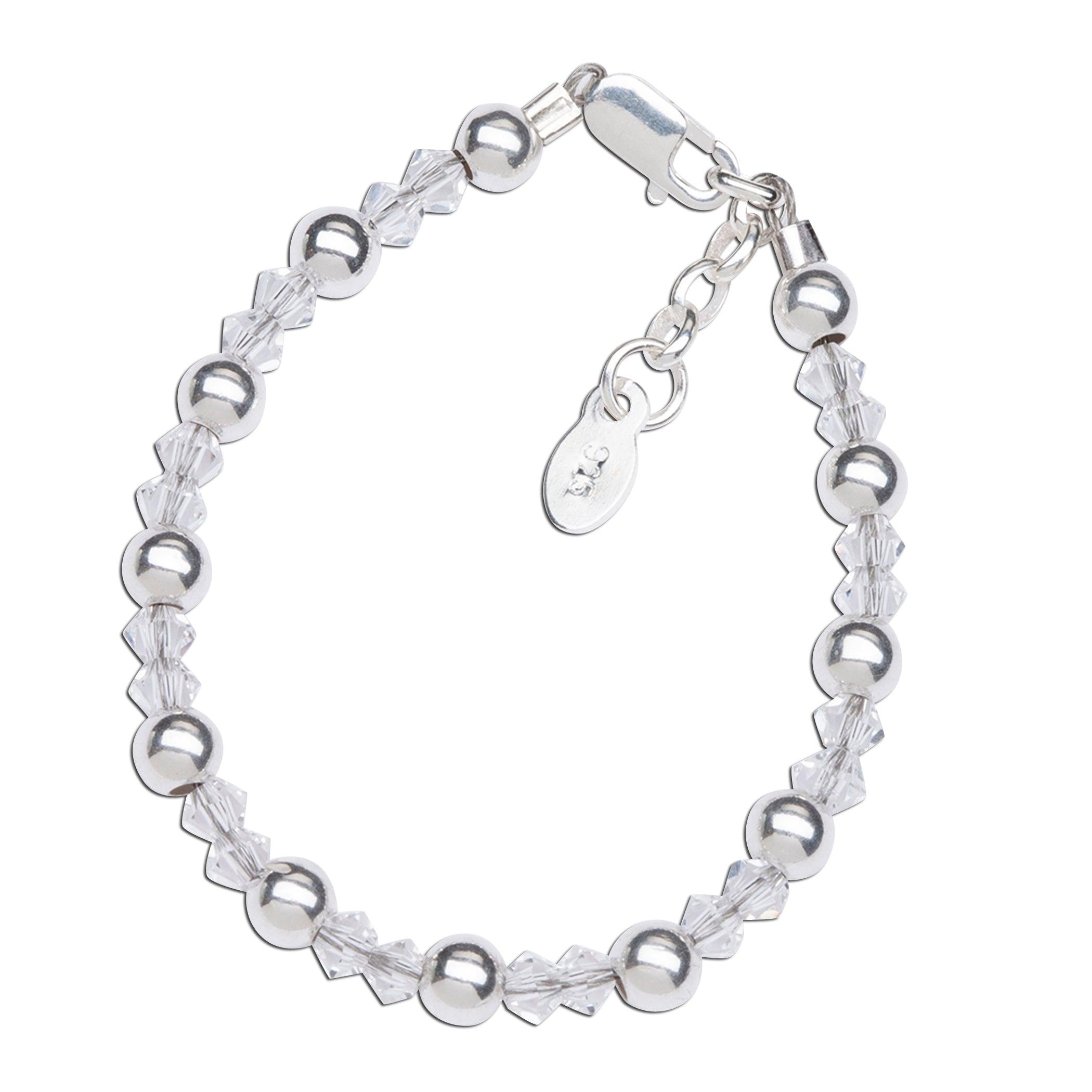 Sterling Silver Children's Heart ID Bracelet 6 inches 6mm in width FRE –  Brilliant Bijou