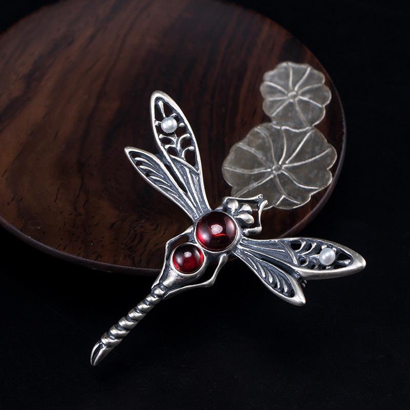 DragonFly Sterling Silver Brooch Pin - high quality Vintage